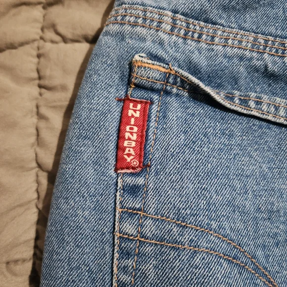 90s Blue Denim Union Bay Shorts Size 34 - Picture 9 of 10